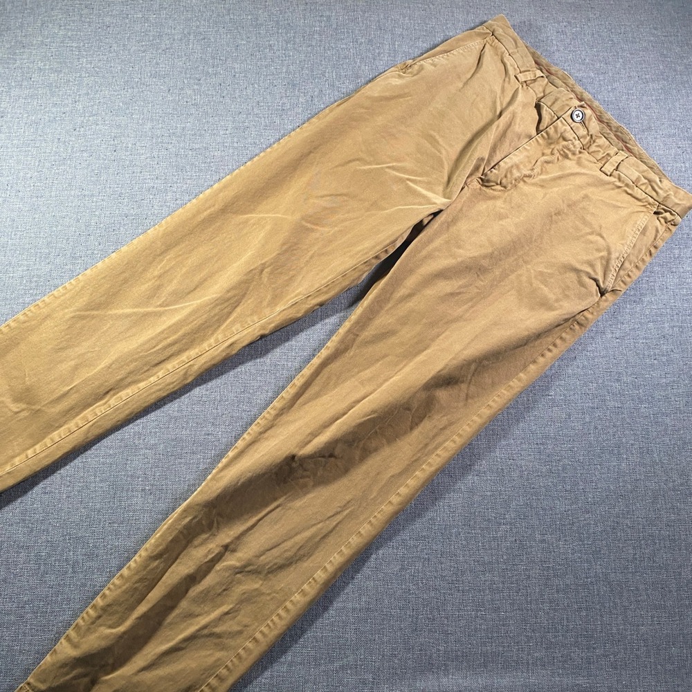 Brooks Brothers Red‎ Fleece Chinos Tan Khaki Men W33 L32 Casual Pants